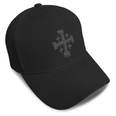 Baseball Cap Jerusalem Cross Crusader A Embroidery Dad Hats for Men Women 
