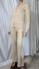 NWT HALE BOB XL Bust42 100 COTTON BEIGE GOLD FOIL GRAPHIC SWEATS TRACKSUIT