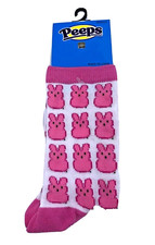Just Born Peeps Womens Bunny Socks Pink Size Medium Shoe 6-11 Novelty Easter
