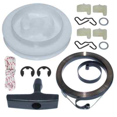 Recoil Starter Pulley Spring Grip Rope Pawl Kit For Stihl MS390 MS290 039 029