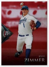 Kyle Zimmer 2014 Bowman Platinum Rookie RED Refractor Royals RC #'d 3/25