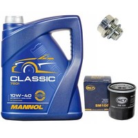 MotoröL Set 10W-40 5 Liter + ÖLfilter + ÖLablassschraube FüR Suzuki Liana 1.6