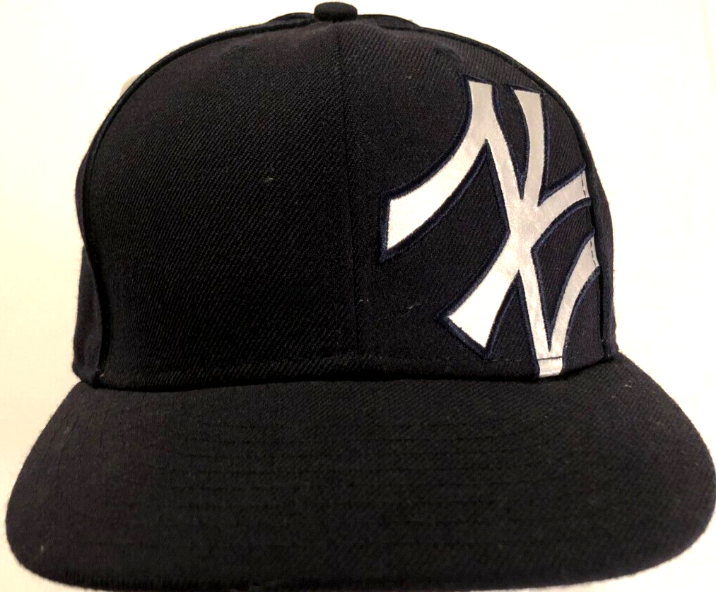 NEW YORK YANKEES Navy Blue MLB 100% Wool Logo Stitched New Era Hat Cap 7 3/8