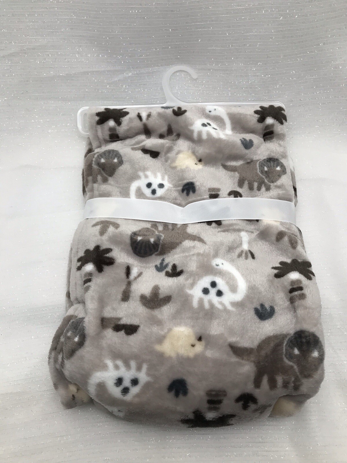 Dreamgro Boys Dinosaur Baby Blanket Security Lovey Plush Brown Gray Dream Gro