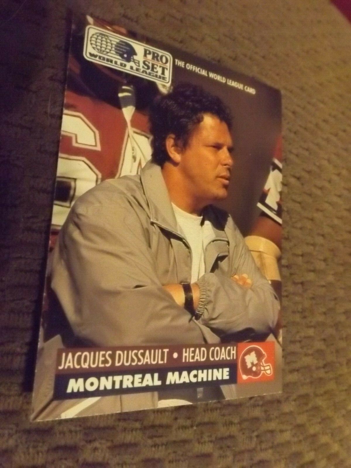 Jacques Dussault Montreal Machine World League Amer Football Pro Set
