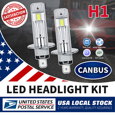Modigt H1 LED Headlight Kit Low Beam Bulbs Bright White 6000K 40W Fanless Canbus