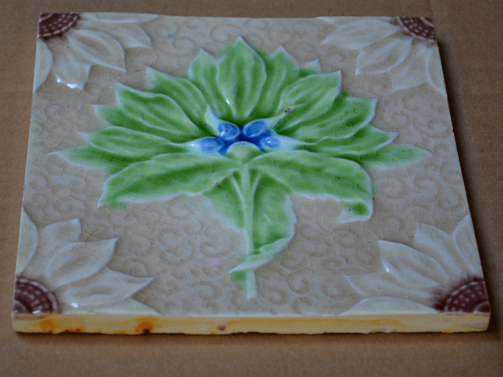 ALFRED MEAKIN - ANTIQUE ART NOUVEAU MAJOLICA TILE C1900 | eBay