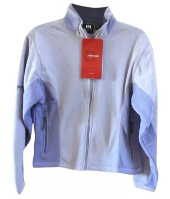 $130 Helly Hansen Vintage Jacket Small 4 6 Lavender Fleece Womens Full Zip NWT