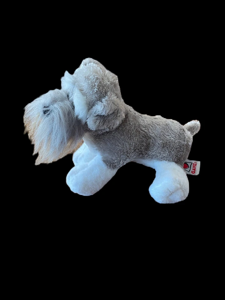 Ganz Webkinz Realistic Schnauzer Dog 8" Plush Stuffed Animal Toy NO CODE - Image 2 of 4