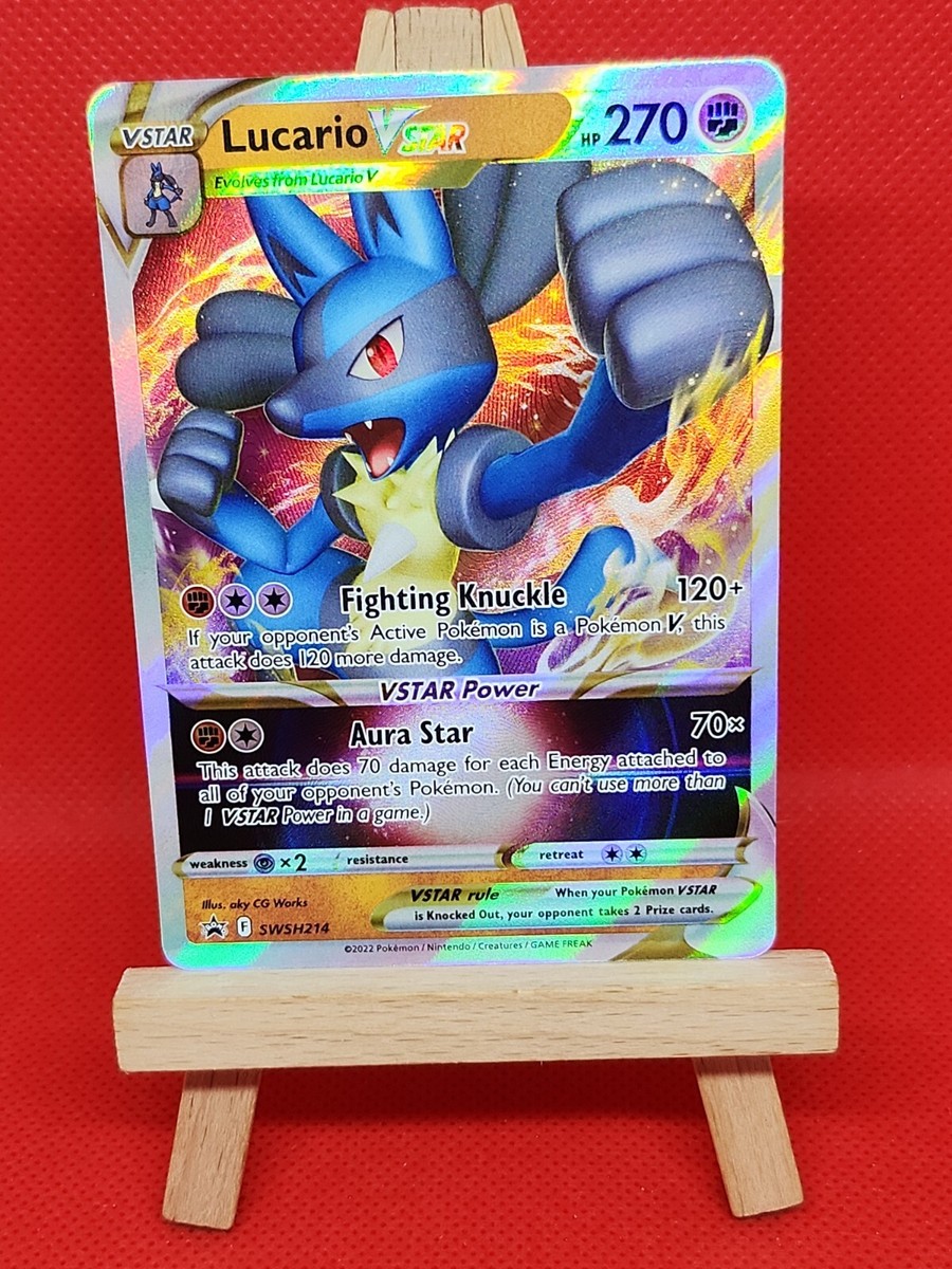 Lucario VSTAR SWSH214 NM Full Art Promo Rare Pokemon Card | eBay