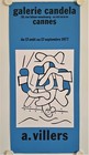 Affiche ANDRÉ VILLERS 1977 Exposition Galerie Candela - Cannes