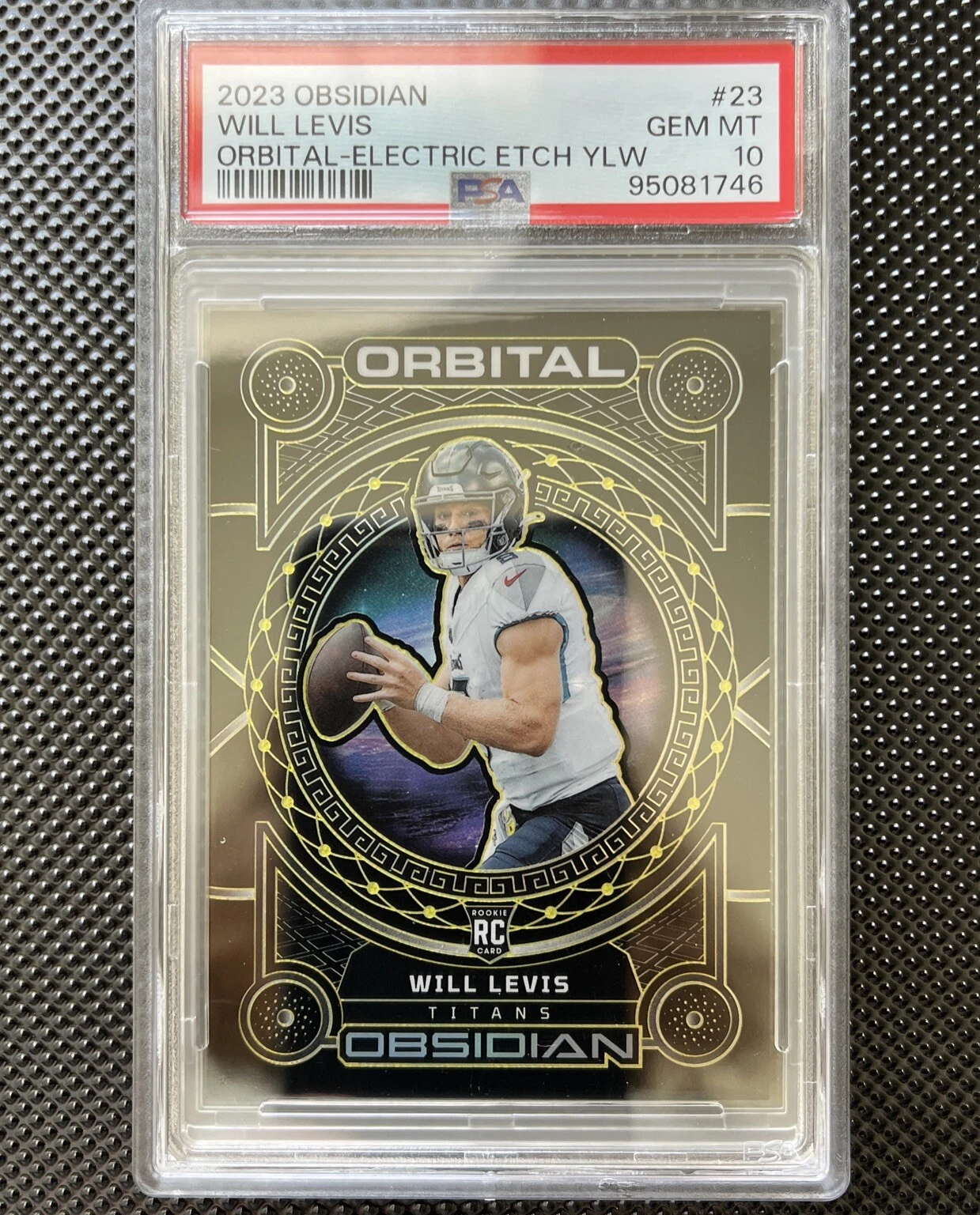 Will Levis Panini Obsidian Orbital #23 Electric Etch Green