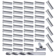 Muzata 50P T316 Protective Sleeves Cable Railing Kit for 1/8" Wire Posts CR13