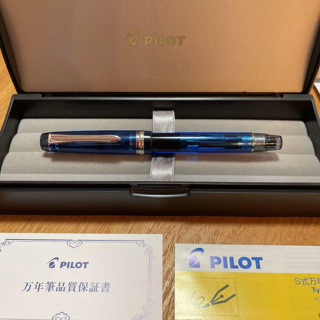 PILOT Fountain Pen Custom Heritage 92 Transparent Blue Nib Fine 14K