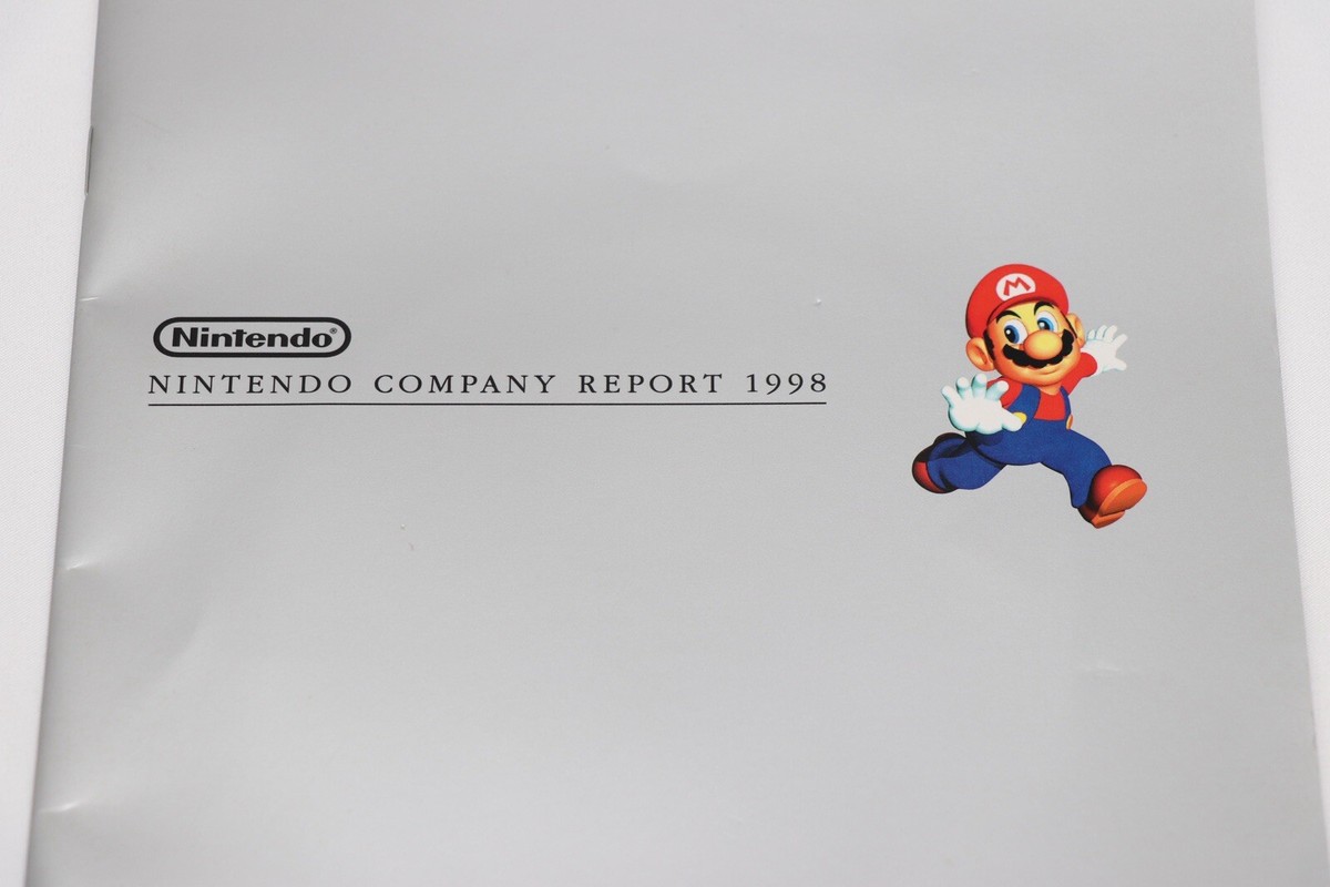 Nintendo Company Brochure Guide Book 1998 for collectors Not for