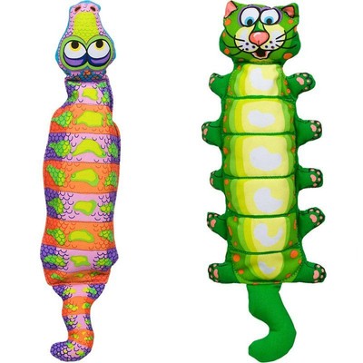 Dog, Fat Cat Water Bottle Crunchers Dog Toys - Assorted (17'' Long x 5'' Wide)