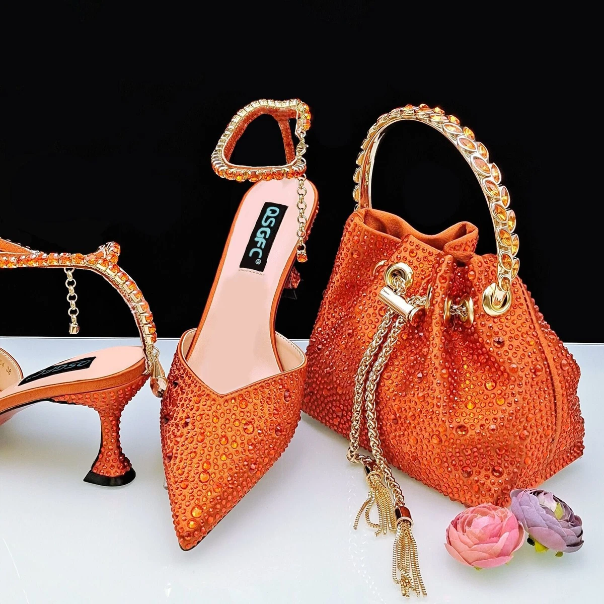 Red shoes and bag for wedding hotsell