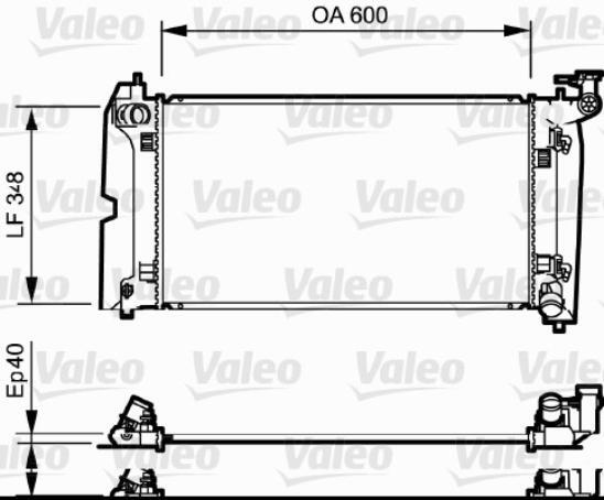Radiateur de refroidissement moteur Valeo 734711 piece auto thermique aluminium
