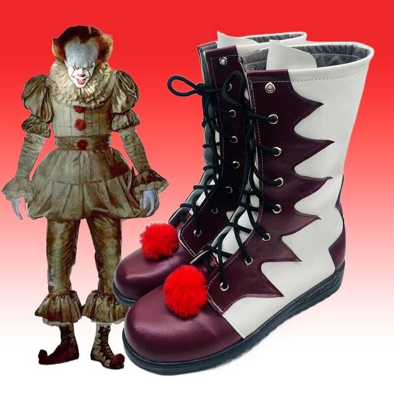 Stephen King's It Pennywise Cosplay Shoes Unisex Halloween Prop Clown Boots  Gift