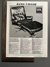 WK Möbel King Chair Sessel 60s Design Stuhl Original 1967 Vintage Advert Werbung