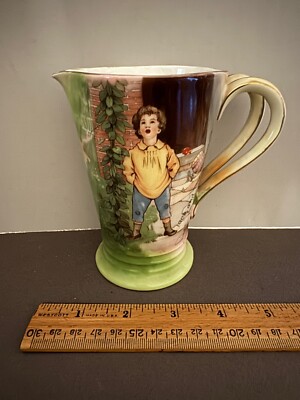 ROYAL BAYREUTH GERMANY 2 HANDLED JACK AND THE BEANSTALK MILK PITCHER CREAMER