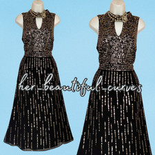 MONSOON SHIMMERING SEQUINS WEDDING OCCASION EVENING PARTY DRESS SIZE 16