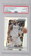 VINCE CARTER 2013-14 PANINI PRIZM SILVER PRIZM CARD #178 PSA 10