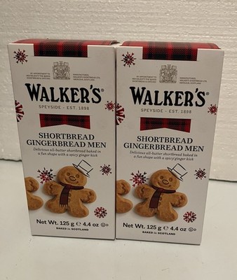 Walker s Festive Shortbread Gingerbread Men - 4.4 oz Shortbread Cookies Lot of 2