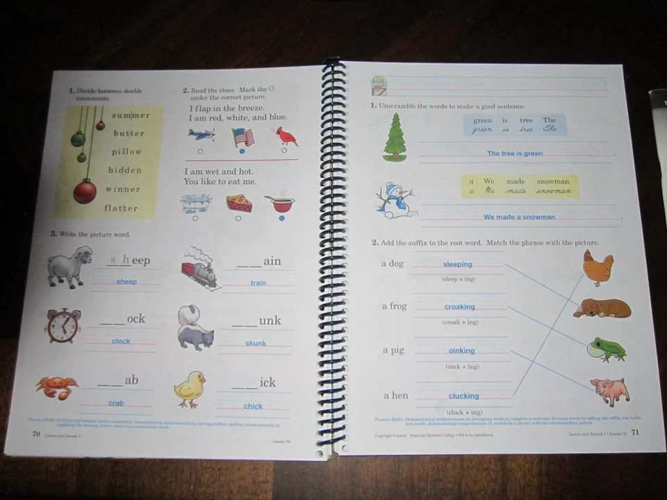 Abeka 1st Grade Letters and Sound Answer Keys # 196932 # 196975 Fifth Edition - Image 3 of 4