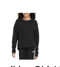 NWT Adidas Girls' Embroidered Training Lightweight Long Sleeve Pullover