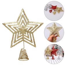 Top of Christmas Tree Decoration Star Decorations Gold Glitter Ornaments