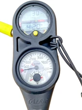 aeris xr1 3 gauge console spg depth compass temp great shape