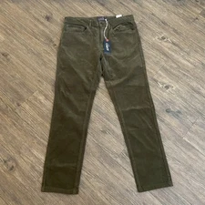 Grayers Burlington Corduroy Pants Brown 5 Pocket Stretch Mens 31x30 NWT