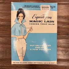 Vtg Exquisite Form Magic Lady Longest Leg Panty Size Medium White