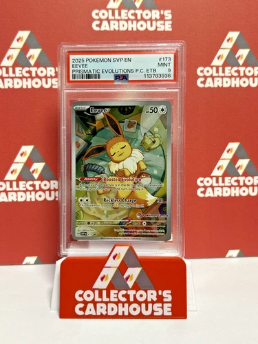 Eevee | 173 | PSA 9 | Prismatic Evolution Pokemon Center Stamped ETB Promo | G20