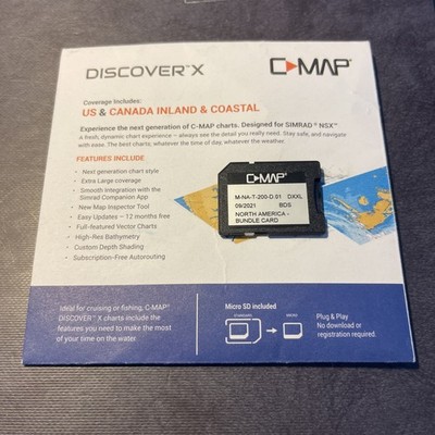 C-MAP M-NA-T-200-D.01 DXXL Discover X - North America Marine Mapping Chart Card