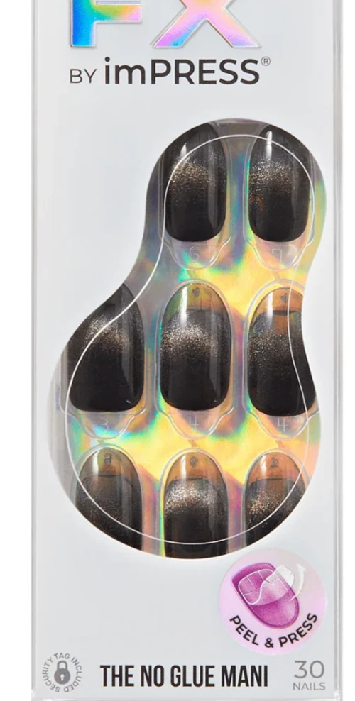KISS IMPRESS COLOR FX PRESS ON FALSE NAILS MANICURE BEST WISHES MEDIUM LENGTH