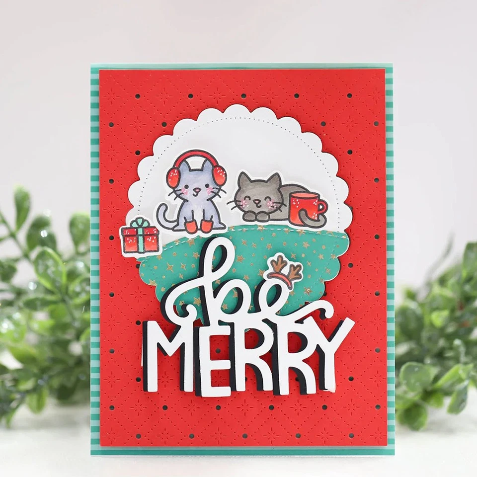 Natale animale metallo fustelle timbro fai da te scrapbooking carta da te fai da te - Immagine 2 di 4