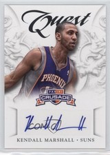 2012-13 Panini Crusade Quest Auto Kendall Marshall #43 Auto 0q0
