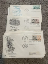 42 US Air Mail First Day Covers 1940-70’s Cacheted Apollo Moon Landing Earhart 
