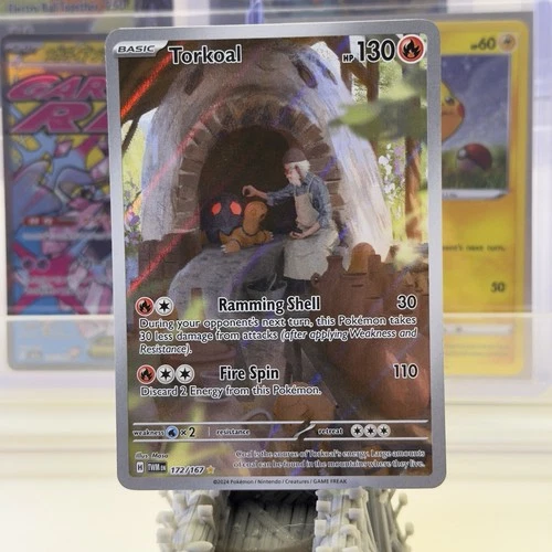 Pokemon TCG Torkoal 172/167 Sv06: Twilight Masquerade Holo Full Art