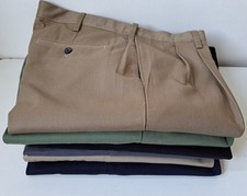 ex LANDS' END Non Iron Easy Care Comfort Waist Smart Pleated Front Chino