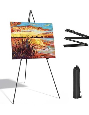 Display Black Easel Stand for Wedding Sign Artist Instant Tripod Collapsible New