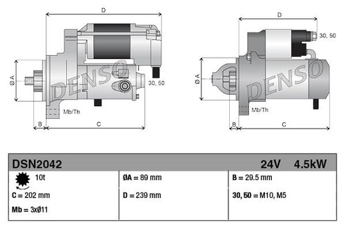 STARTER DSN2042 FOR CATERPILLAR 100-6929 143-0541 - Picture 4 of 9