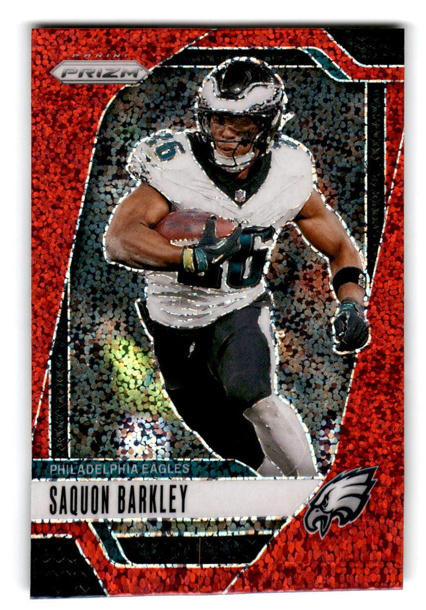 2024 Panini Prizm #232 Saquon Barkley Red Sparkle