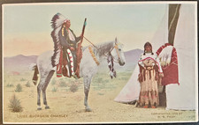 Chief Buckskin Charley Southern Utes Colorado & Wife, Tipi,Rifle,Horse. 1905