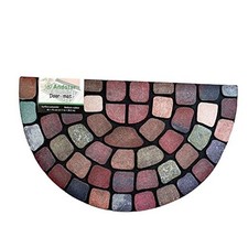 18" x 30" Half Round Door Mat 18" x 30" 1 Piece Geometric Texture Colorful