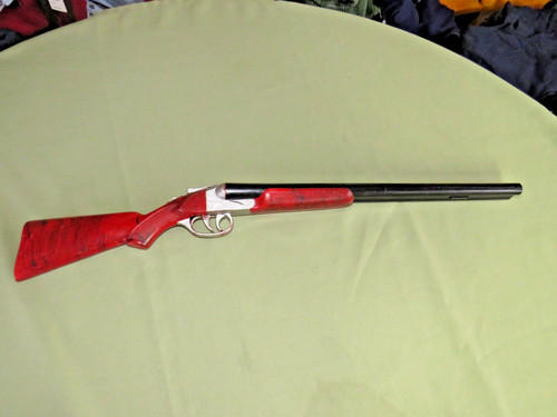 VINTAGE 1950s 60s DOUBLE BARREL SIDE BY SIDE PLASTIC DART GUN 24"L