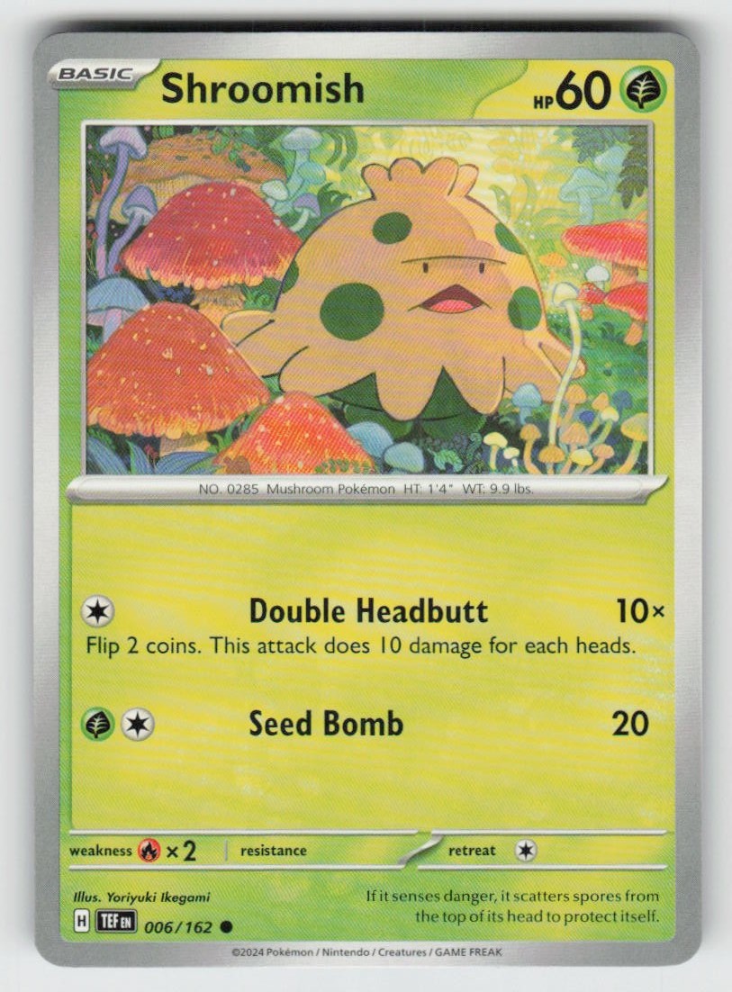 Shroomish 006/162 Common Temporal Forces Near Mint