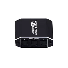 1 in 3 Out Aluminum Alloy Spdif Toslink Optical Digital Audio Splitter 1x3 D